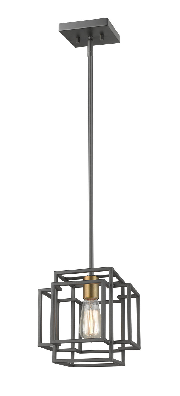 Z-Lite Canada - One Light Pendant - Titania - Bronze + Olde Brass- Union Lighting Luminaires Decor
