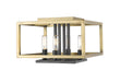 Z-Lite Canada - Four Light Flush Mount - Quadra - Olde Brass + Bronze- Union Lighting Luminaires Decor