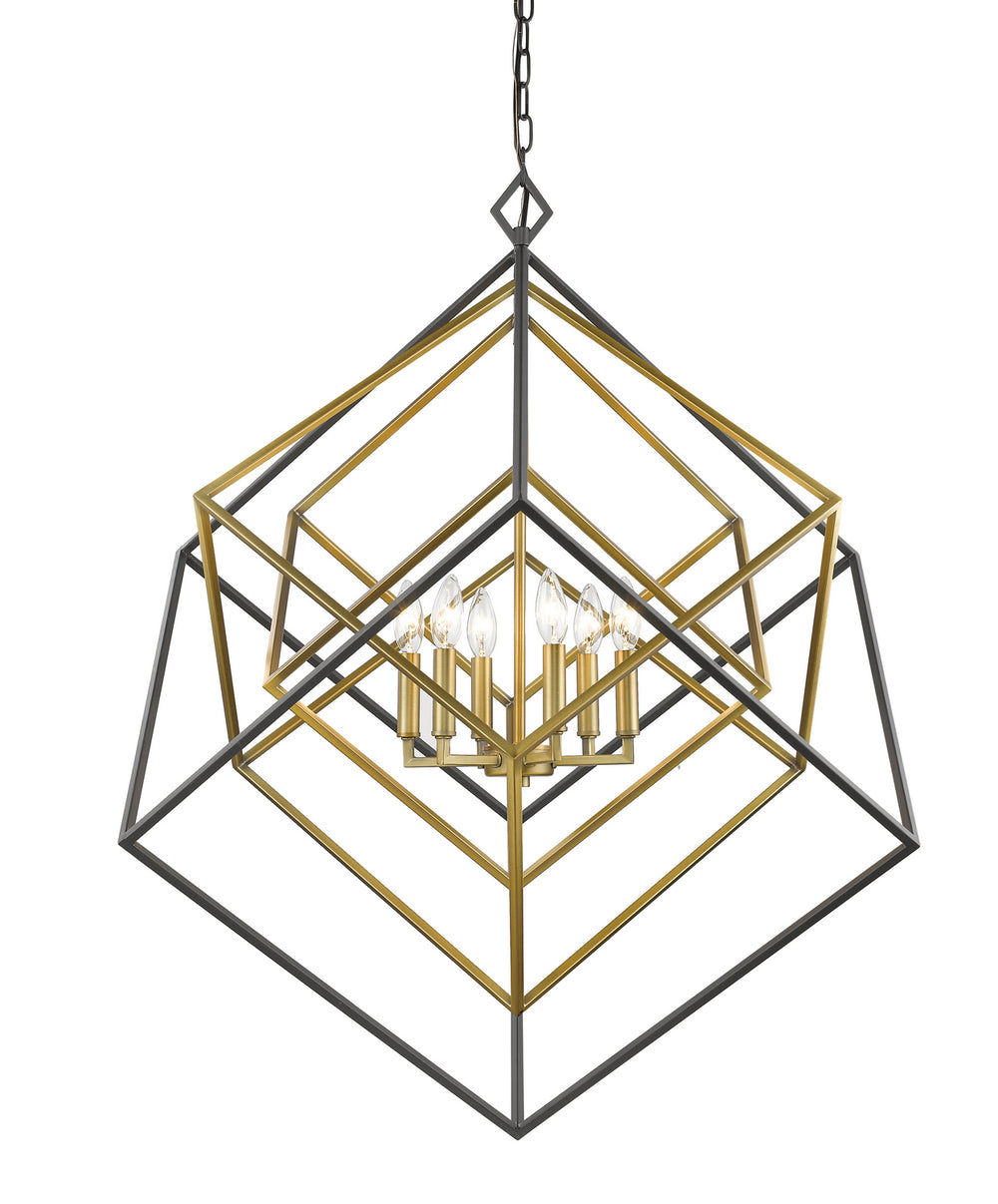 Z-Lite Canada - Six Light Chandelier - Euclid - Olde Brass + Bronze- Union Lighting Luminaires Decor