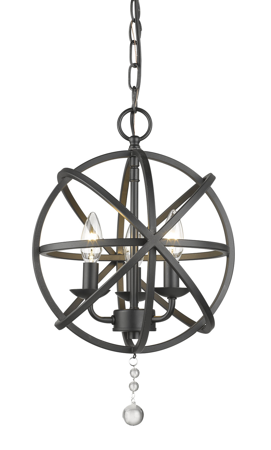 Z-Lite Canada - Three Light Chandelier - Tull - Matte Black- Union Lighting Luminaires Decor