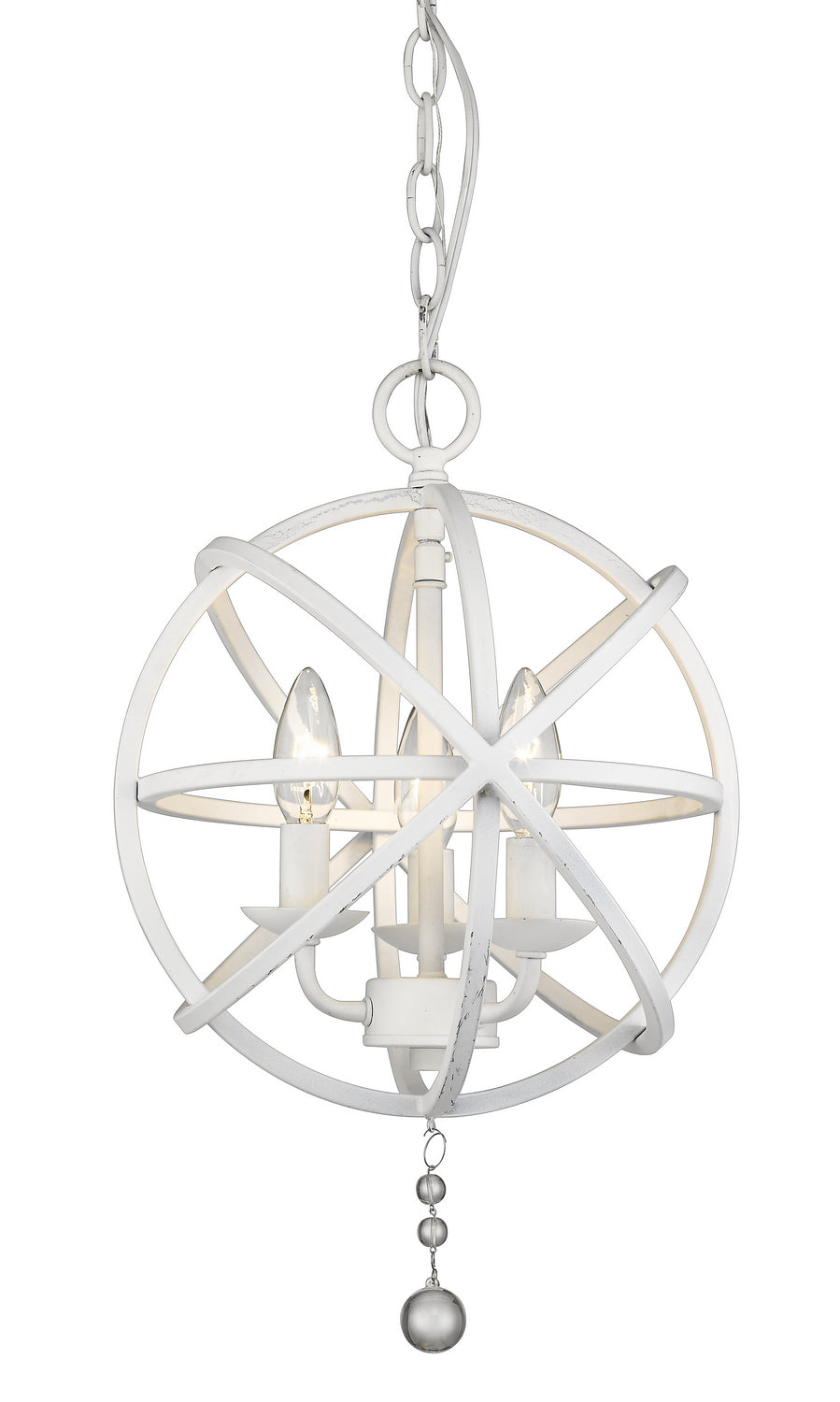 Z-Lite Canada - Three Light Chandelier - Tull - Matte White- Union Lighting Luminaires Decor