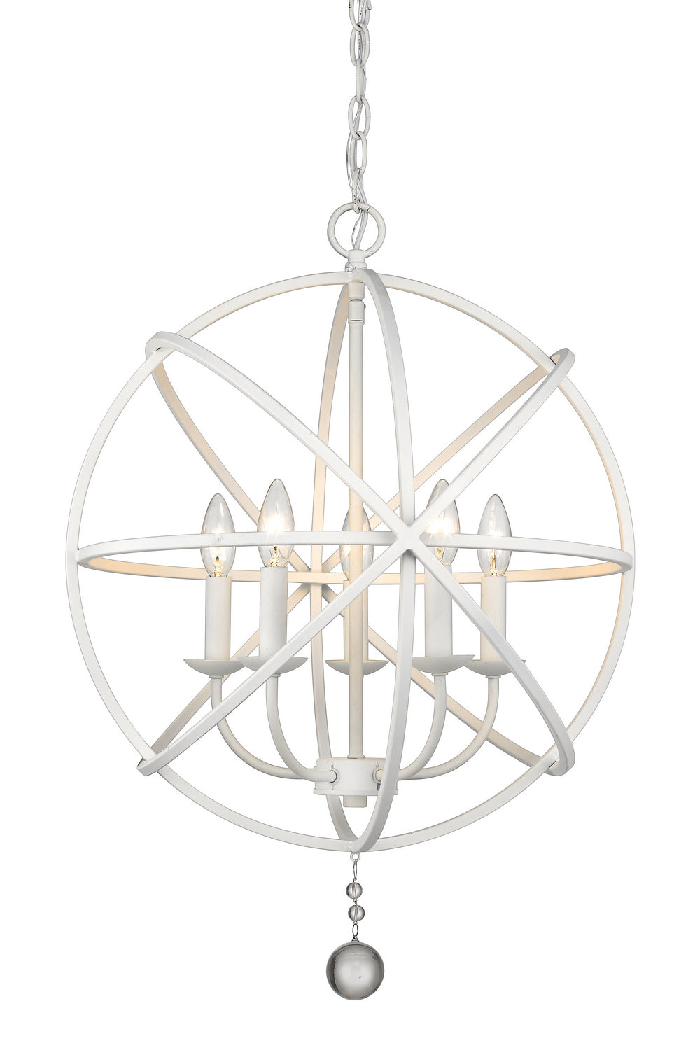 Z-Lite Canada - Five Light Chandelier - Tull - Matte White- Union Lighting Luminaires Decor