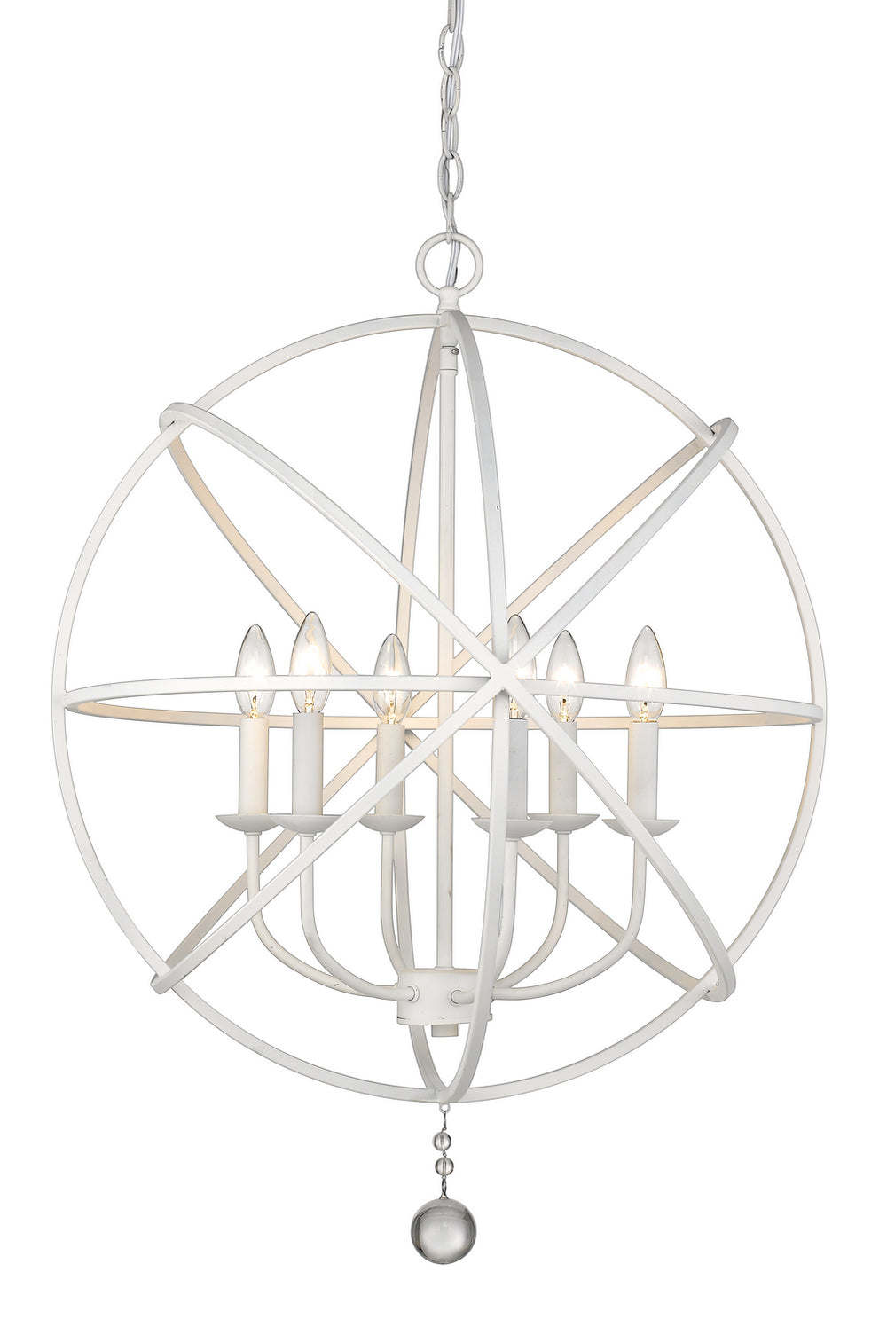 Z-Lite Canada - Six Light Chandelier - Tull - Matte White- Union Lighting Luminaires Decor