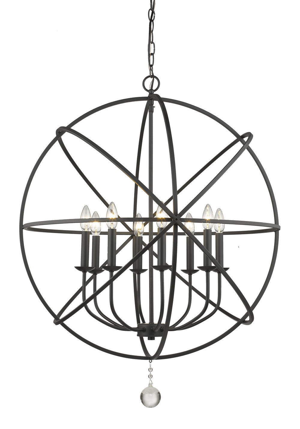 Z-Lite Canada - Eight Light Chandelier - Tull - Matte Black- Union Lighting Luminaires Decor
