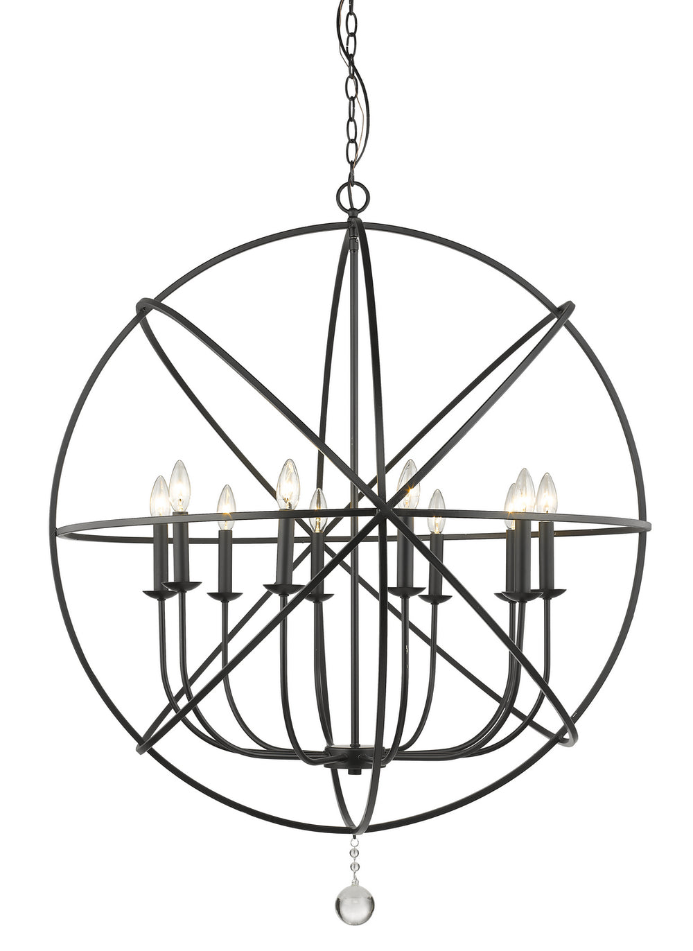 Z-Lite Canada - Ten Light Chandelier - Tull - Matte Black- Union Lighting Luminaires Decor