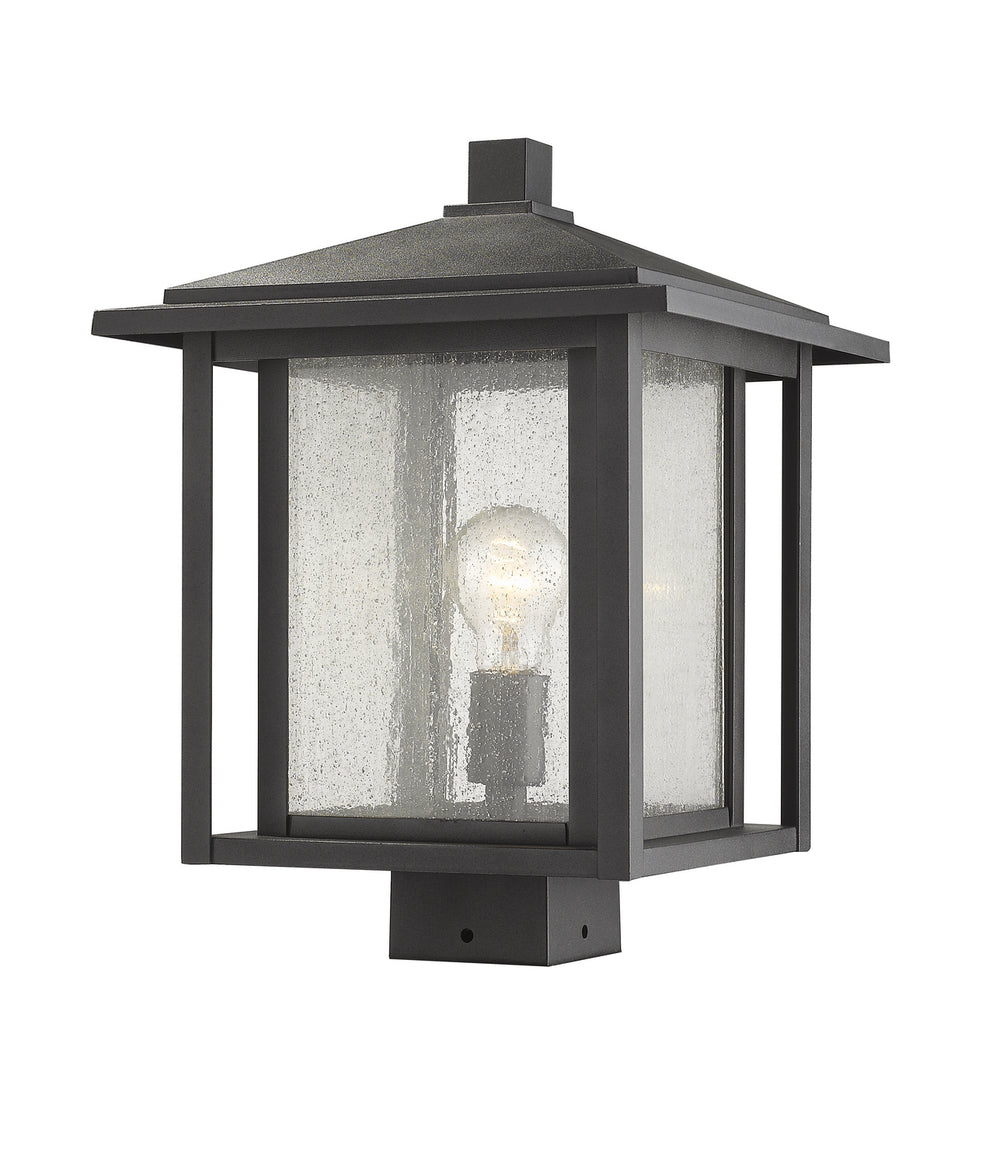 Z-Lite Canada - One Light Outdoor Post Mount Fixture - Aspen - Black- Union Lighting Luminaires Decor