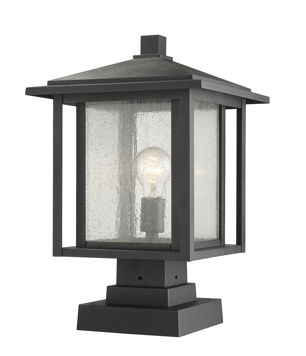 Z-Lite Canada - One Light Outdoor Pier Mounted Fixture - Aspen - Black- Union Lighting Luminaires Decor