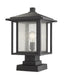 Z-Lite Canada - One Light Outdoor Pier Mounted Fixture - Aspen - Black- Union Lighting Luminaires Decor