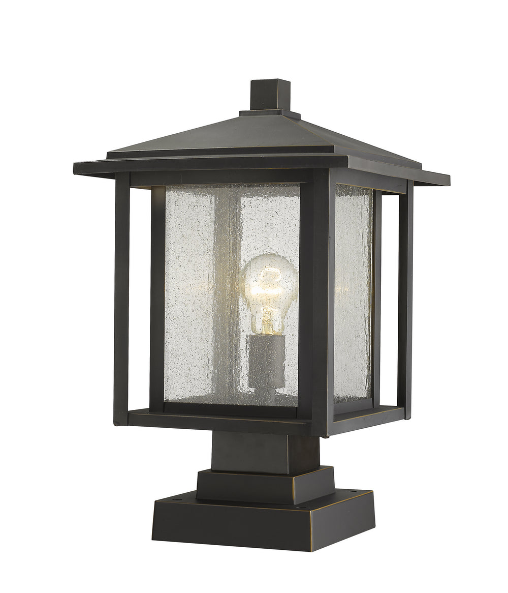 Z-Lite Canada - One Light Outdoor Pier Mounted Fixture - Aspen - Oil Rubbed Bronze- Union Lighting Luminaires Decor