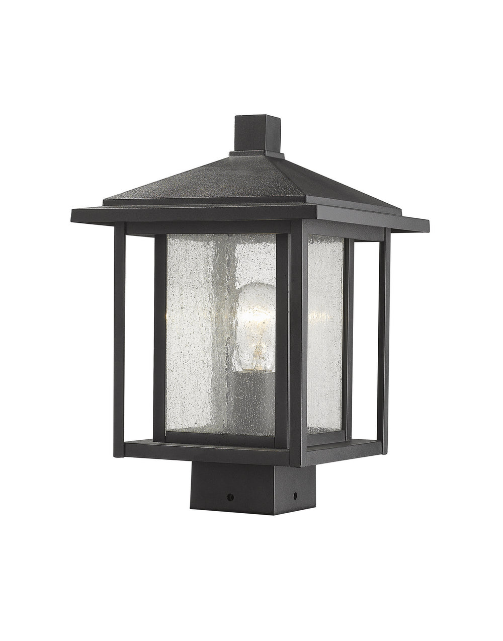 Z-Lite Canada - One Light Outdoor Post Mount Fixture - Aspen - Black- Union Lighting Luminaires Decor