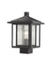 Z-Lite Canada - One Light Outdoor Post Mount Fixture - Aspen - Black- Union Lighting Luminaires Decor