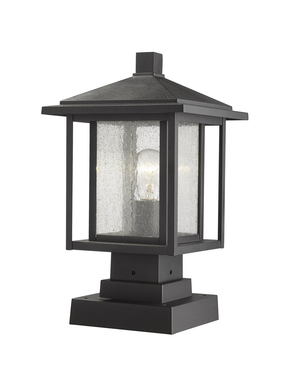 Z-Lite Canada - One Light Outdoor Pier Mounted Fixture - Aspen - Black- Union Lighting Luminaires Decor