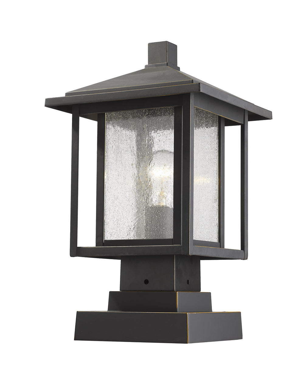 Z-Lite Canada - One Light Outdoor Pier Mounted Fixture - Aspen - Oil Rubbed Bronze- Union Lighting Luminaires Decor