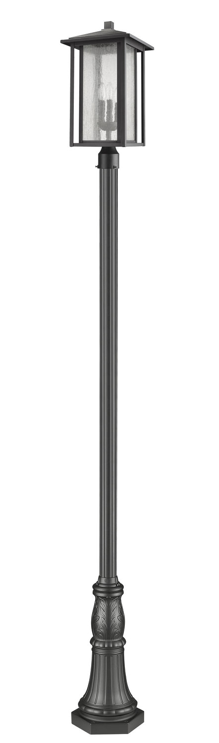 Z-Lite Canada - Three Light Outdoor Post Mounted Fixture - Aspen - Black- Union Lighting Luminaires Decor