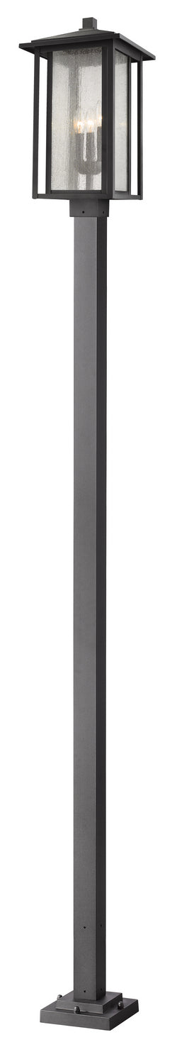Z-Lite Canada - Three Light Outdoor Post Mounted Fixture - Aspen - Black- Union Lighting Luminaires Decor