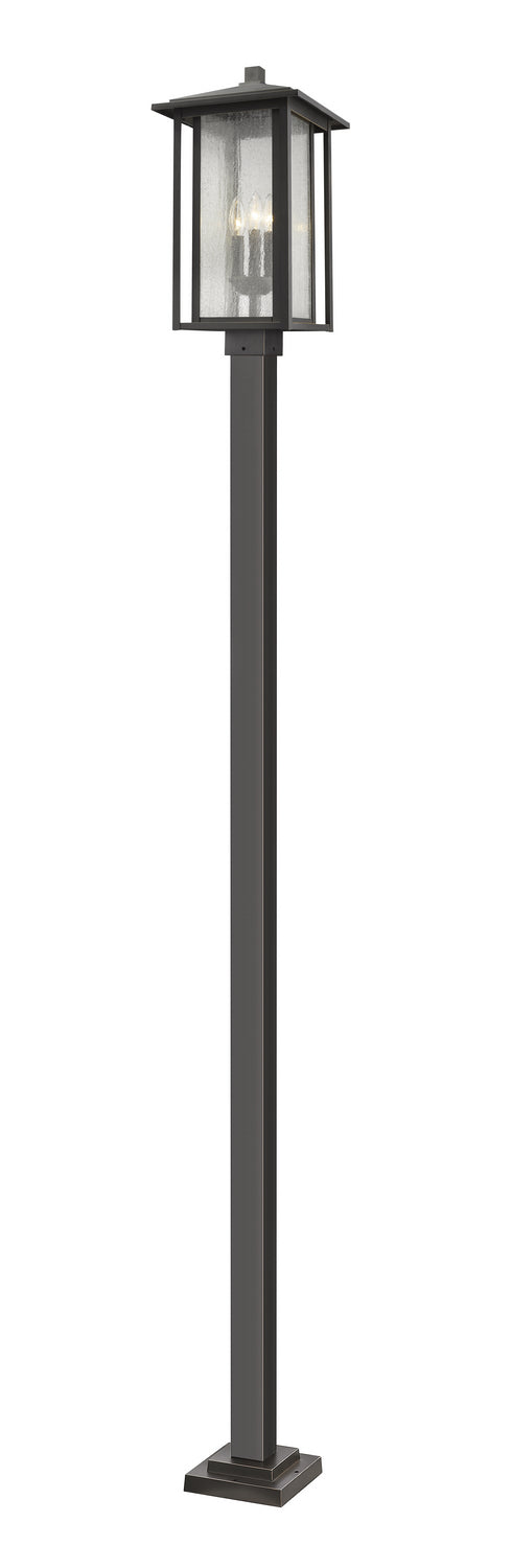 Z-Lite Canada - Three Light Outdoor Post Mounted Fixture - Aspen - Oil Rubbed Bronze- Union Lighting Luminaires Decor