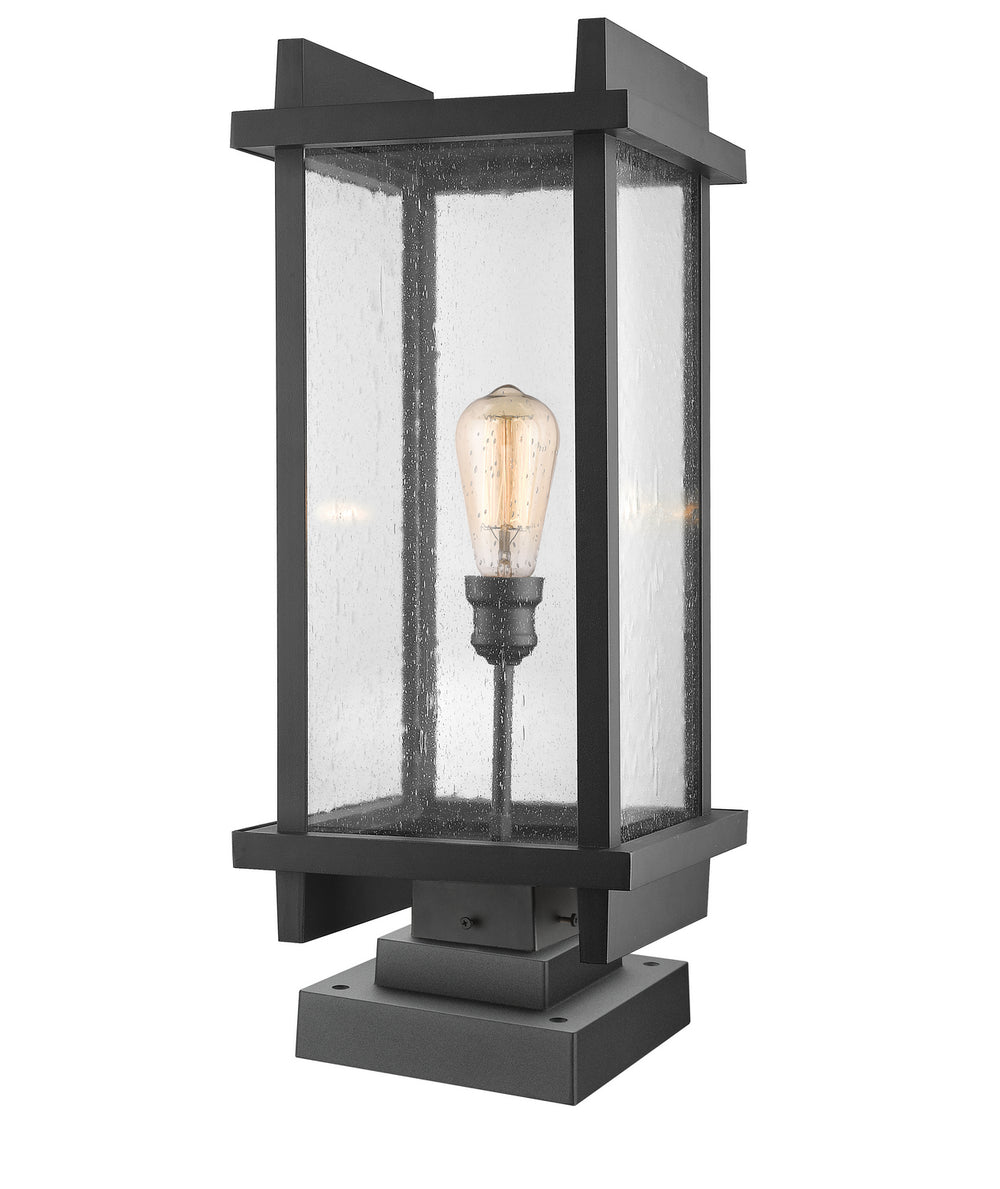 Z-Lite Canada - One Light Outdoor Pier Mounted Fixture - Fallow - Black- Union Lighting Luminaires Decor