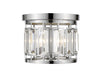 Z-Lite Canada - Three Light Flush Mount - Mersesse - Chrome- Union Lighting Luminaires Decor