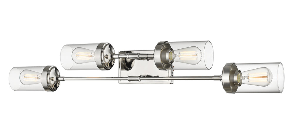 Z-Lite Canada - Four Light Vanity - Calliope - Polished Nickel- Union Lighting Luminaires Decor