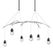 Hubbardton Forge - Six Light Pendant - Kiwi - Black- Union Lighting Luminaires Decor