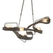 Hubbardton Forge - Five Light Pendant - Graffiti - Dark Smoke- Union Lighting Luminaires Decor