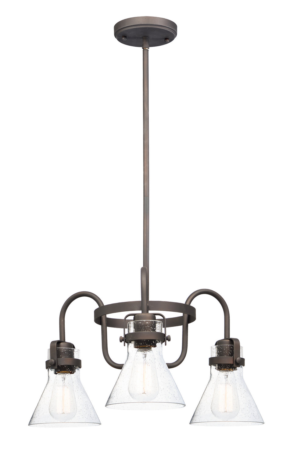 Maxim - Three Light Chandelier - Seafarer - Oil Rubbed Bronze- Union Lighting Luminaires Decor