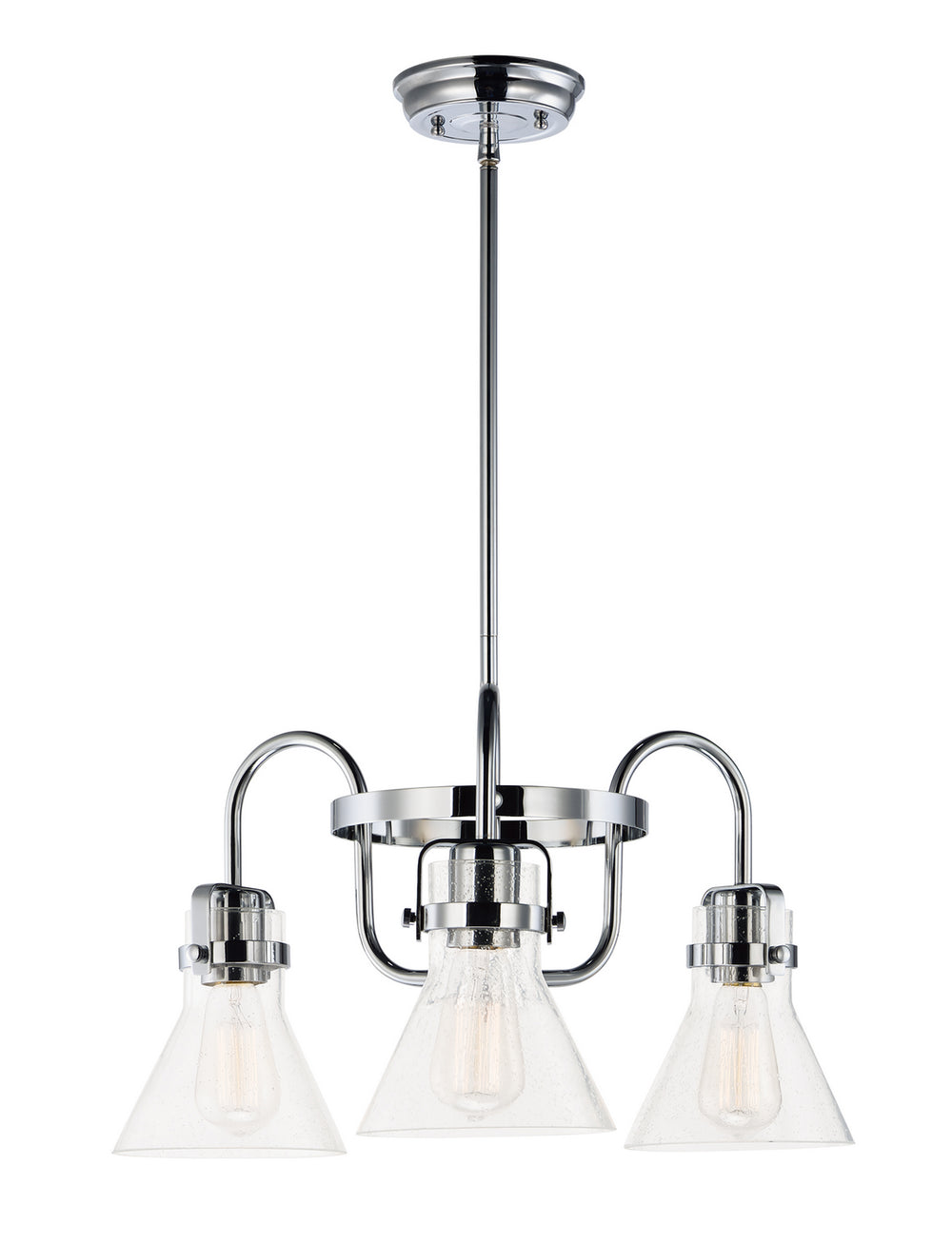 Maxim - Three Light Chandelier - Seafarer - Polished Chrome- Union Lighting Luminaires Decor