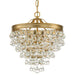 Crystorama - Three Light Mini Chandelier - Calypso - Vibrant Gold- Union Lighting Luminaires Decor
