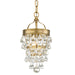 Crystorama - One Light Mini Chandelier - Calypso - Vibrant Gold- Union Lighting Luminaires Decor