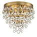 Crystorama - Three Light Flush Mount - Calypso - Vibrant Gold- Union Lighting Luminaires Decor