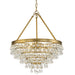 Crystorama - Six Light Chandelier - Calypso - Vibrant Gold- Union Lighting Luminaires Decor