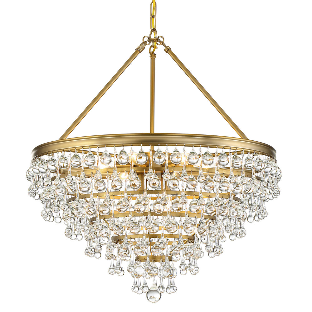 Crystorama - Eight Light Chandelier - Calypso - Vibrant Gold- Union Lighting Luminaires Decor