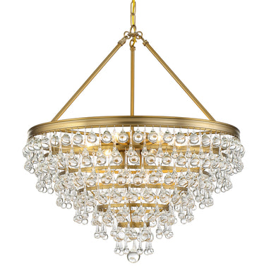 Crystorama - Eight Light Chandelier - Calypso - Vibrant Gold- Union Lighting Luminaires Decor
