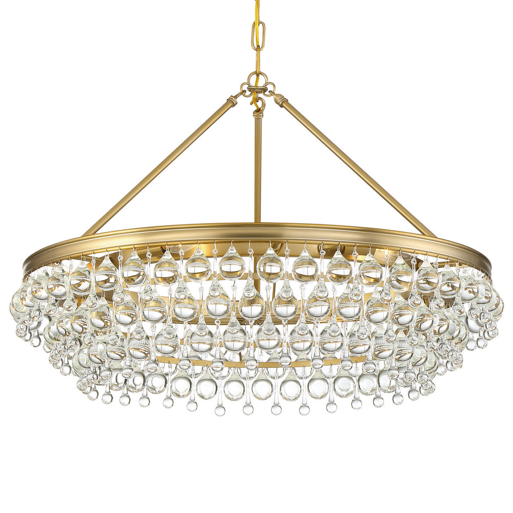 Crystorama - Six Light Chandelier - Calypso - Vibrant Gold- Union Lighting Luminaires Decor