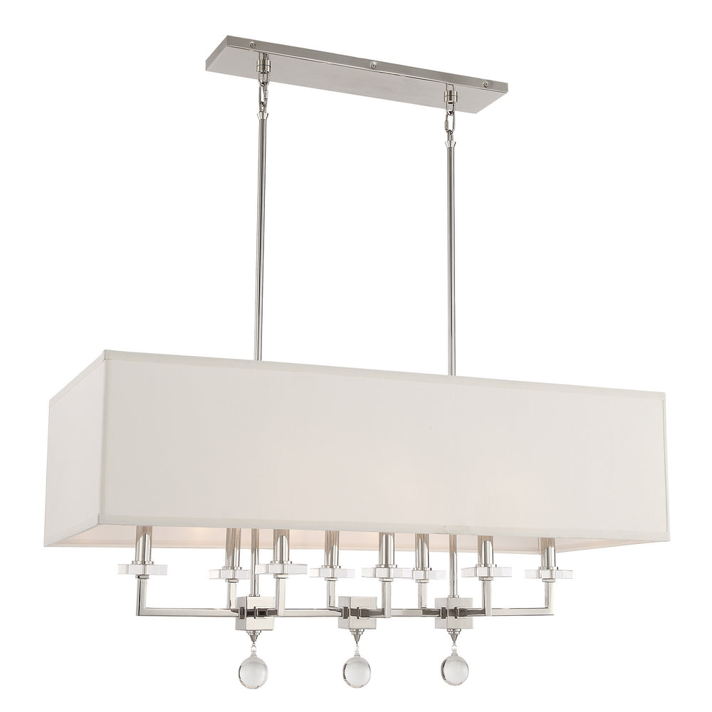 Crystorama - Eight Light Chandelier - Paxton - Polished Nickel- Union Lighting Luminaires Decor