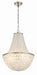 Crystorama - Six Light Chandelier - Brielle - Antique Silver- Union Lighting Luminaires Decor