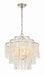 Crystorama - Four Light Chandelier - Brielle - Antique Silver- Union Lighting Luminaires Decor