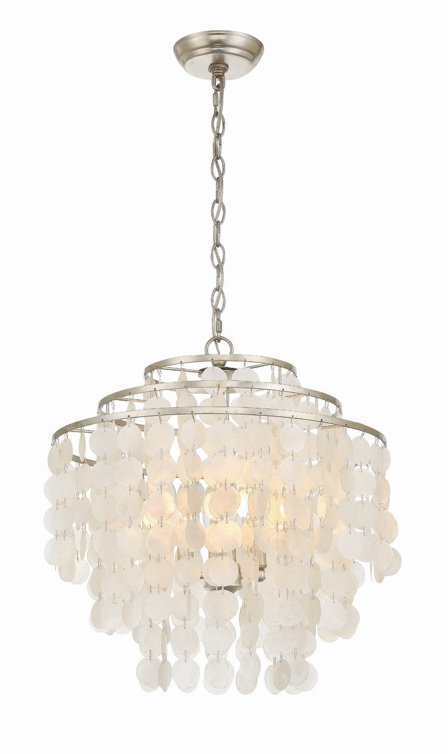 Crystorama - Four Light Chandelier - Brielle - Antique Silver- Union Lighting Luminaires Decor