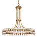 Crystorama - Eight Light Chandelier - Clover - Aged Brass- Union Lighting Luminaires Decor