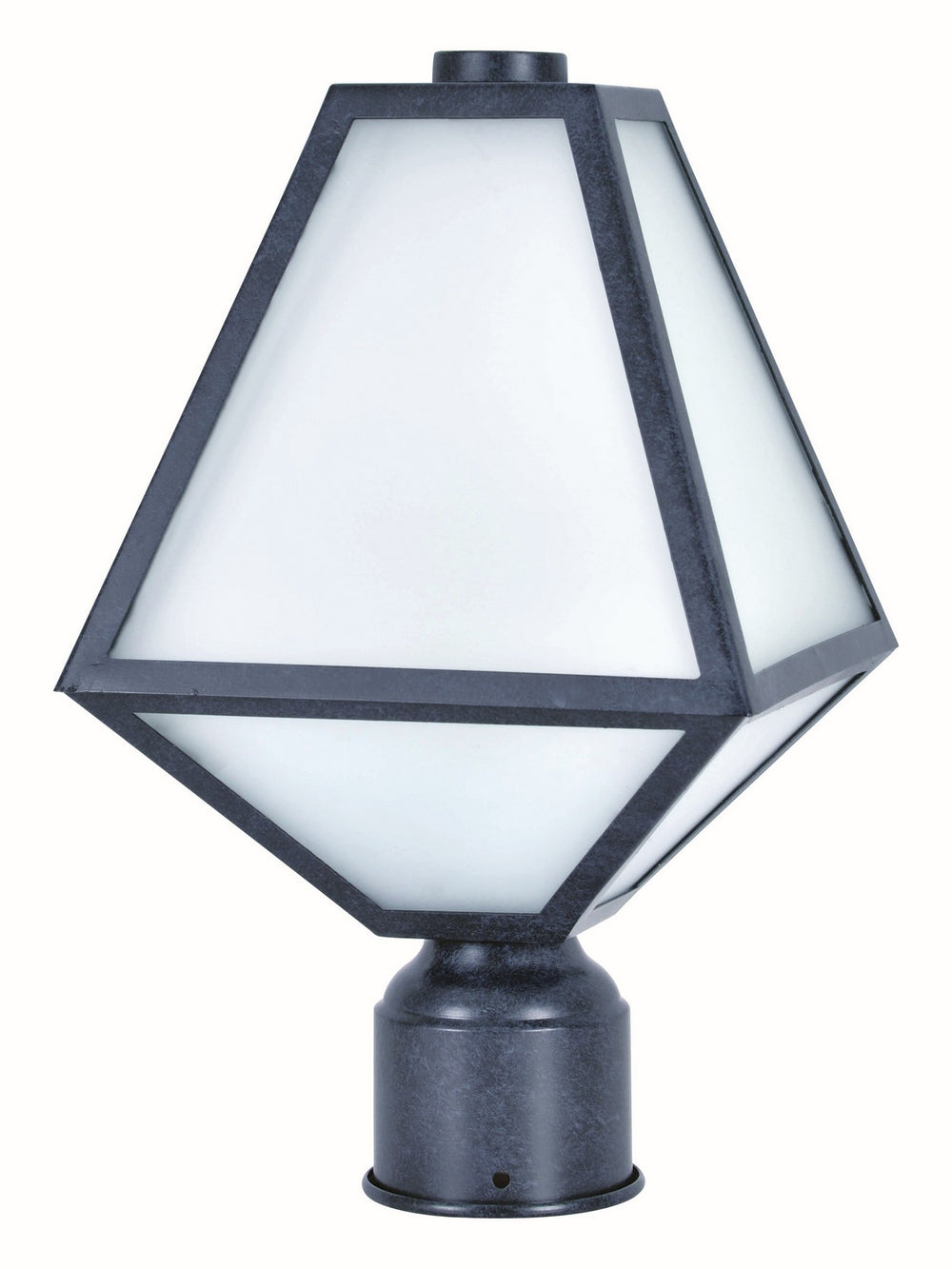 Crystorama - One Light Outdoor Post Mount - Glacier - Black Charcoal- Union Lighting Luminaires Decor