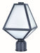 Crystorama - One Light Outdoor Post Mount - Glacier - Black Charcoal- Union Lighting Luminaires Decor