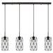 Eglo Canada - Four Light Pendant - Estevau 2 - Matte Black- Union Lighting Luminaires Decor