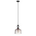 Eglo Canada - One Light Pendant - Gilwell - Matte Black & Chrome- Union Lighting Luminaires Decor