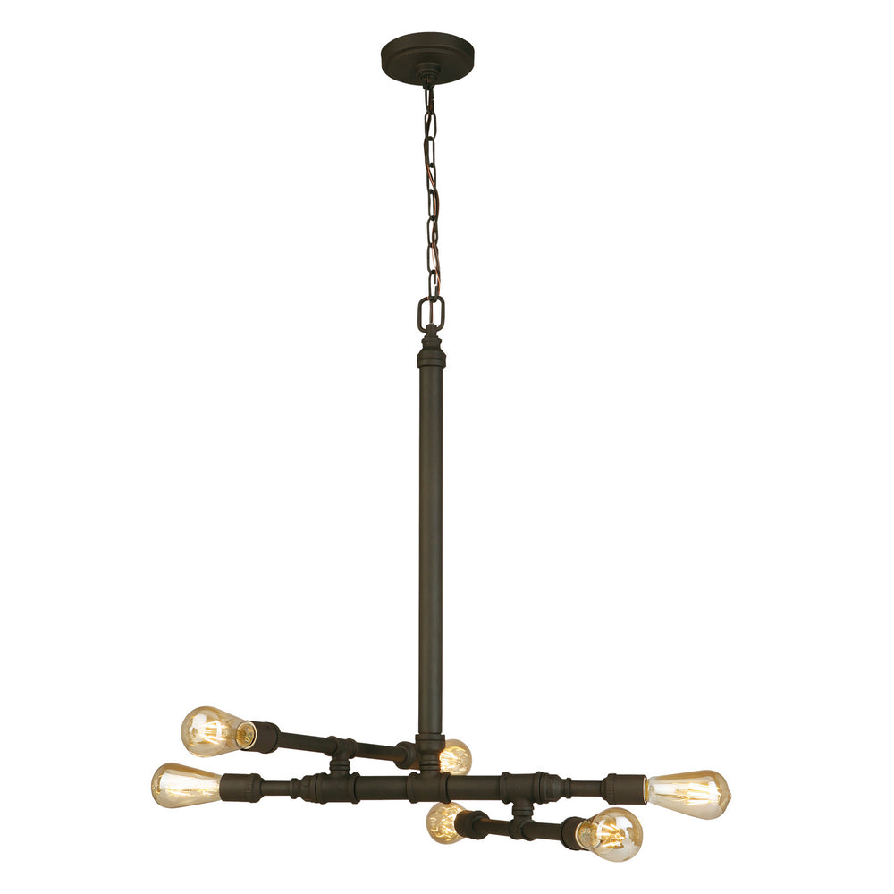 Eglo Canada - Six Light Pendant - Wymer - Matte Bronze- Union Lighting Luminaires Decor