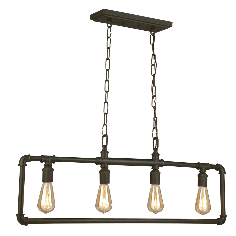 Eglo Canada - Four Light Pendant - Wymer - Matte Bronze- Union Lighting Luminaires Decor