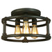 Eglo Canada - Three Light Ceiling Mount - Wymer - Matte Bronze- Union Lighting Luminaires Decor
