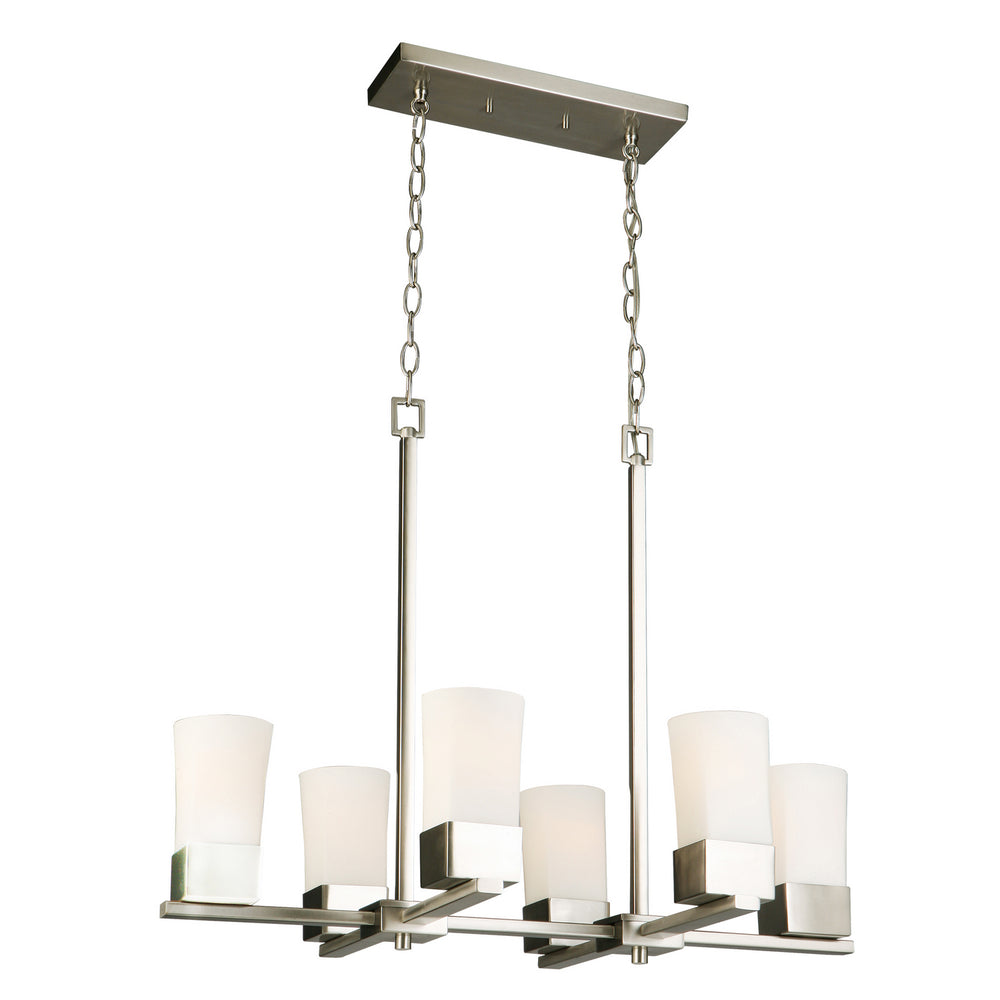 Eglo Canada - Six Light Pendant - Ciara Springs - Brushed Nickel- Union Lighting Luminaires Decor