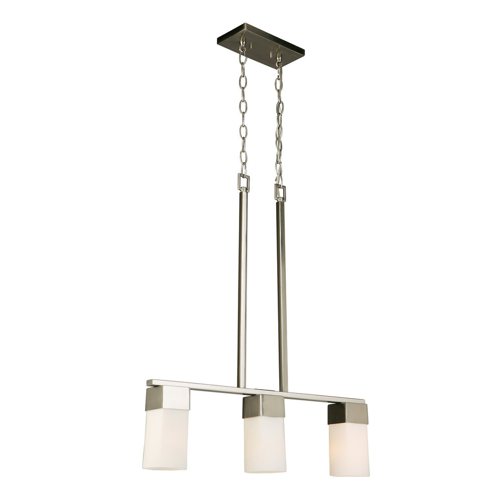 Eglo Canada - Three Light Linear Pendant - Ciara Springs - Brushed Nickel- Union Lighting Luminaires Decor