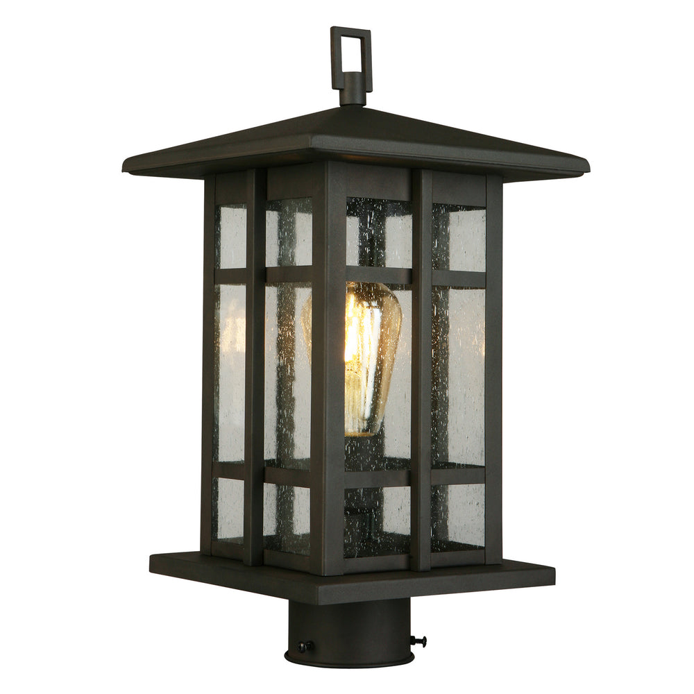 Eglo Canada - One Light Outdoor Post Mount - Arlington Creek - Matte Bronze- Union Lighting Luminaires Decor