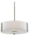 DVI Canada - Three Light Pendant - Zurich - Satin Nickel w/Silk Screened Opal Glass- Union Lighting Luminaires Decor